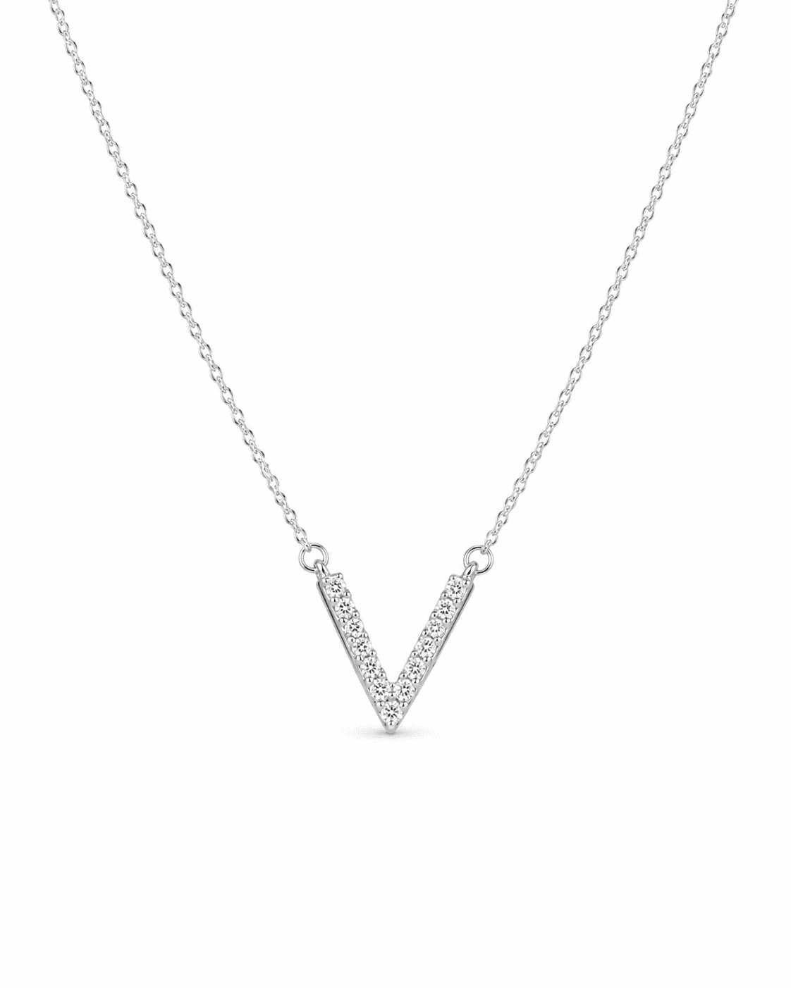 Timeless Initial V Necklace