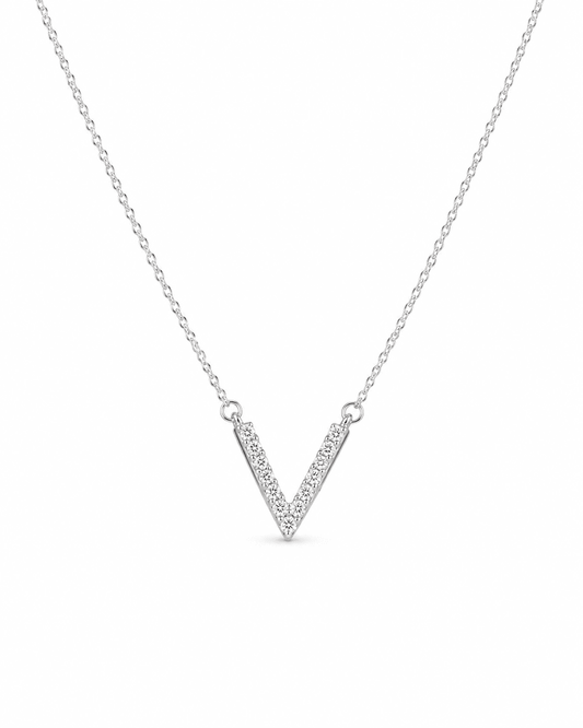 Timeless Initial V Necklace