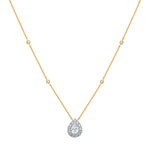 Eira Pear Halo Moissanite Necklace
