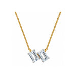 Siya Duo Emerald Moissanite Necklace