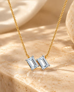 Siya Duo Emerald Moissanite Necklace