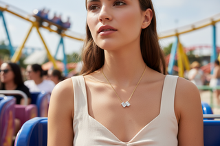 Siya Duo Emerald Moissanite Necklace