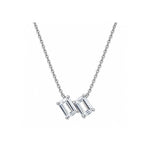 Siya Duo Emerald Moissanite Necklace