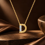 Diva Initial 'D' Moissanite Necklace
