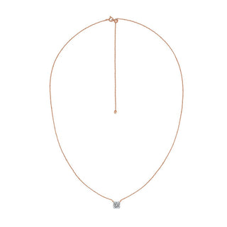 Round Solitaire Diamond Necklace in Gold - Adila