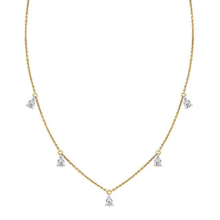 The Pear Drop Diamond Necklace in Gold - Adila