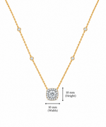 Meher Halo Moissanite Necklace