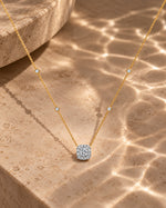Meher Halo Moissanite Necklace