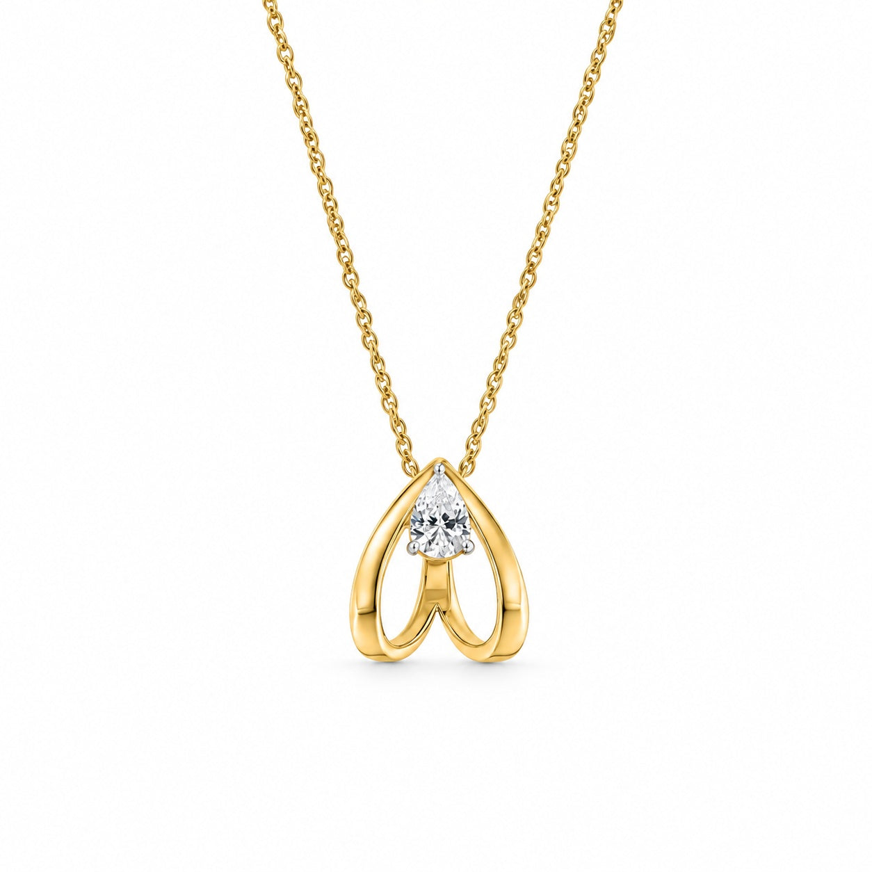 Inaaya Pear Moissanite Necklace