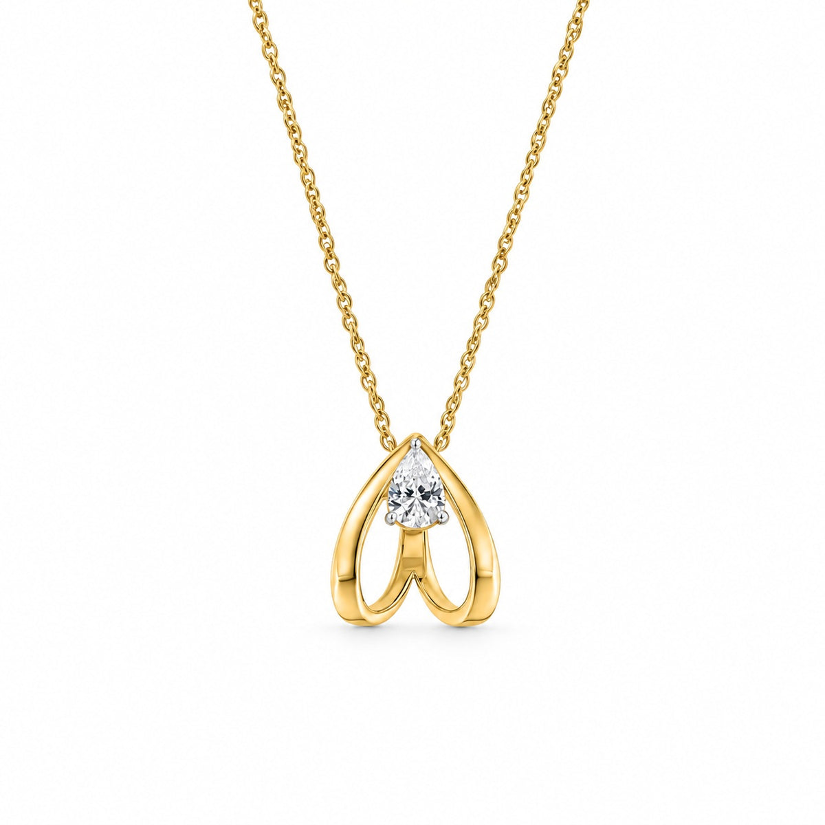 Inaaya Pear Moissanite Necklace