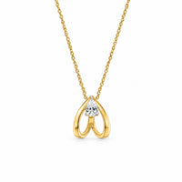 Inaaya Pear Moissanite Necklace