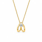 Inaaya Pear Moissanite Necklace