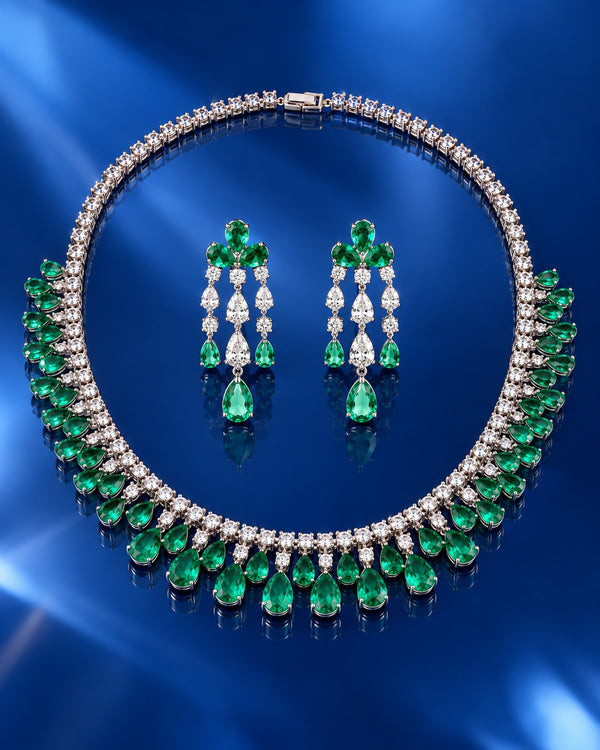 Beatrice Green Necklace Set