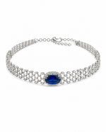 Evelyn Blue Choker Necklace Set