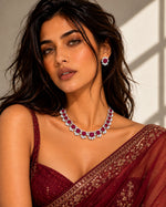 Anaarkali Red Necklace Set