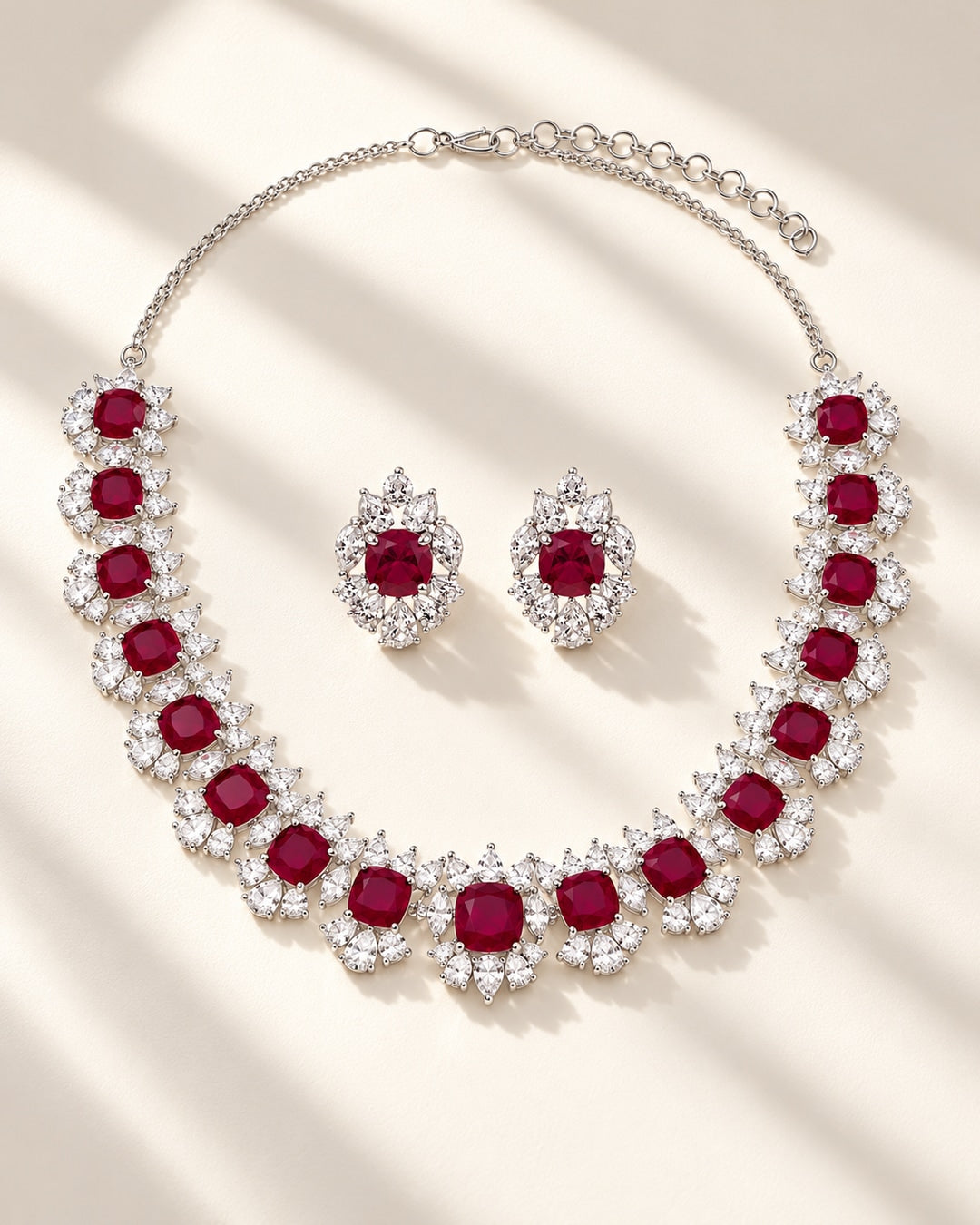Anaarkali Red Necklace Set