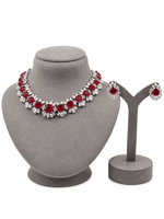 Anaarkali Red Necklace Set