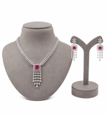 Elaina Red Necklace Set