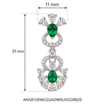 Panna Fan Necklace Set measurements