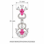 Gulabi Fan Necklace Set measurements