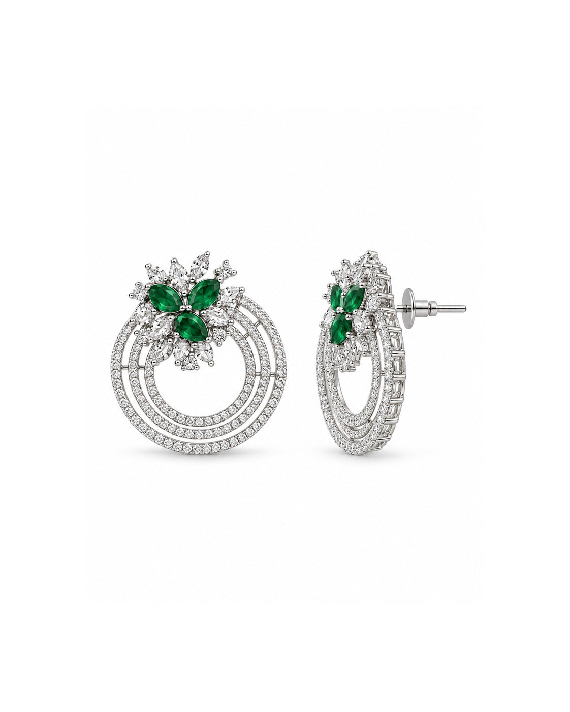 Josephine Emerald Statement Necklace Set