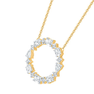 Radiant Harmony Circle Pendant with chain in 925 Sterling Silver - Necklace