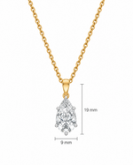 Sofia Pear Moissanite Solitaire Pendant