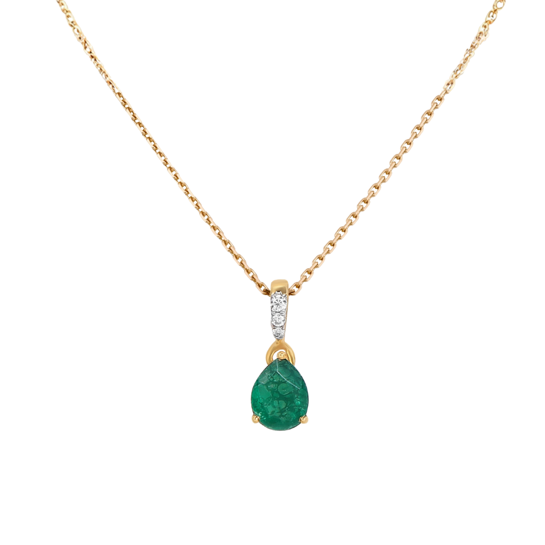 Emerald Fizz Green Gemstone Silver Pendant