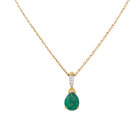 Emerald Fizz Green Gemstone Silver Pendant