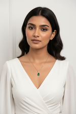 Emerald Fizz Green Gemstone Silver Pendant