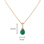 Emerald Fizz Green Gemstone Silver Pendant