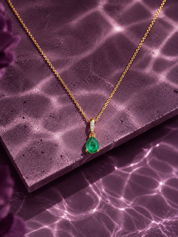 Emerald Fizz Green Gemstone Silver Pendant