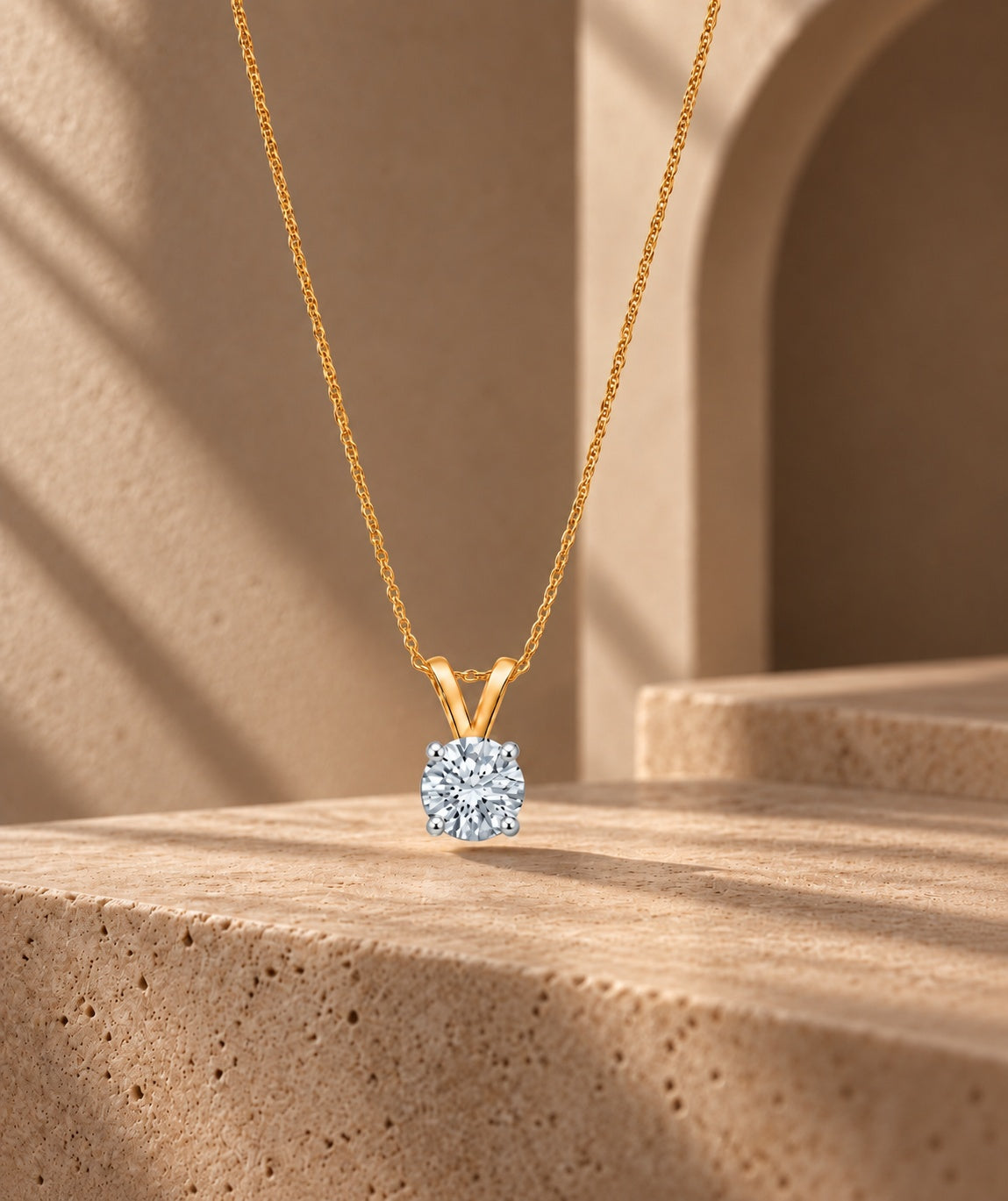 Aira Solitaire Moissanite Pendant