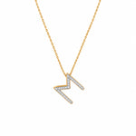 Classic M Moissanite Initial Necklace
