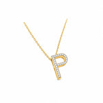 Classic P Moissanite Initial Pendant