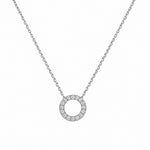 Chandini Circle 0.50ct Moissanite Silver Pendant