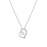 Swirl 0.20ct Moissanite Silver Pendant