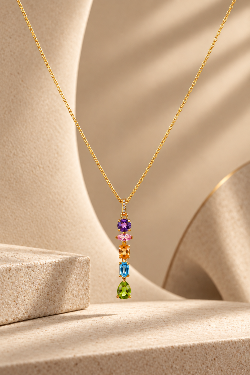 Gelato Glow Silver Multi Colour Pendant