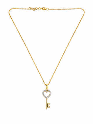Zaria Heart Key Moissanite Silver Pendant