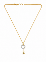 Zaria Heart Key Moissanite Silver Pendant