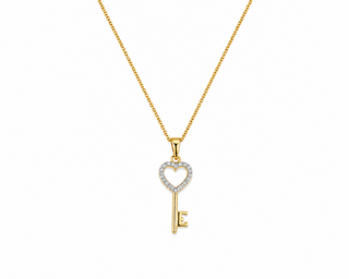 Zaria Heart Key Pendant Silver | Adila Jewels