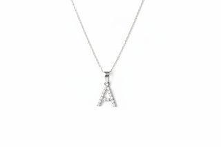 Timeless A Moissanite Pendant | Silver Alphabet Pendant