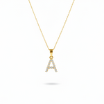 Timeless A Moissanite Pendant | Silver Alphabet Pendant