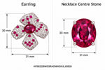 Rubaani Blossom Pendant Set measurements