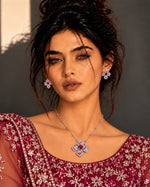 Rubaani Blossom Pendant Set detail view