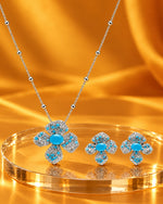 Firoza Blossom Pendant Set