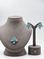Firoza Blossom Pendant Set