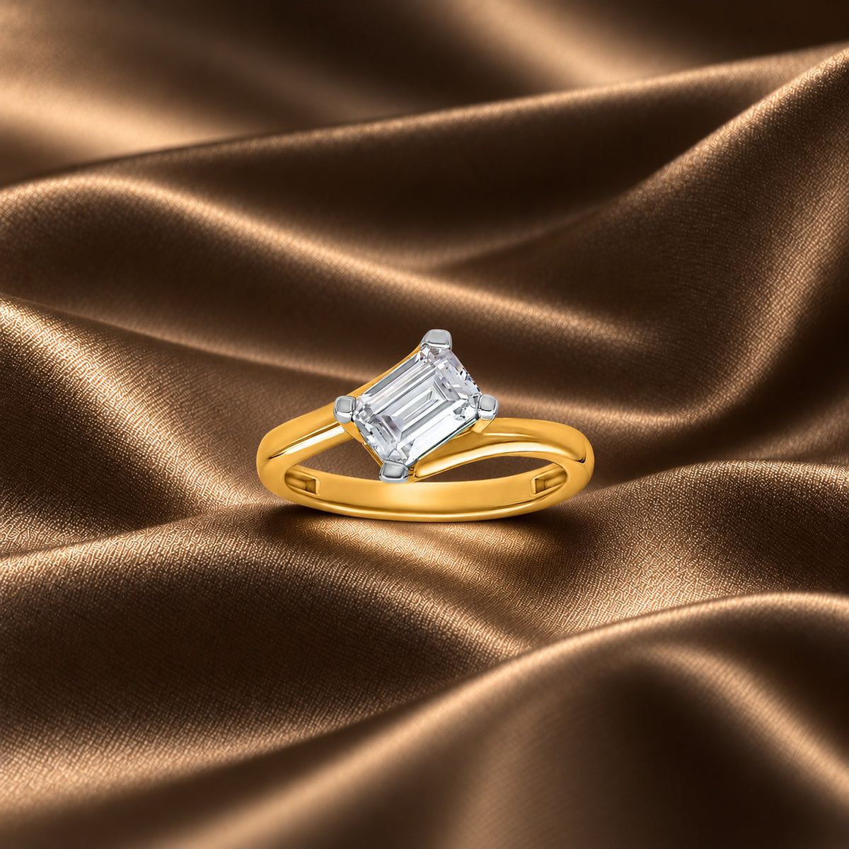 Eternal Glow Radiant Solitaire Moissanite Ring
