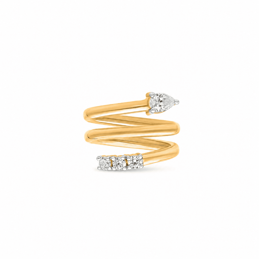 Serpentine Swirl Moissanite Ring