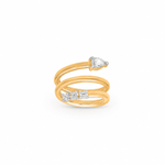 Serpentine Swirl Moissanite Ring